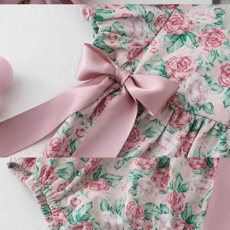 Baby Rose Short-Sleeve Romper