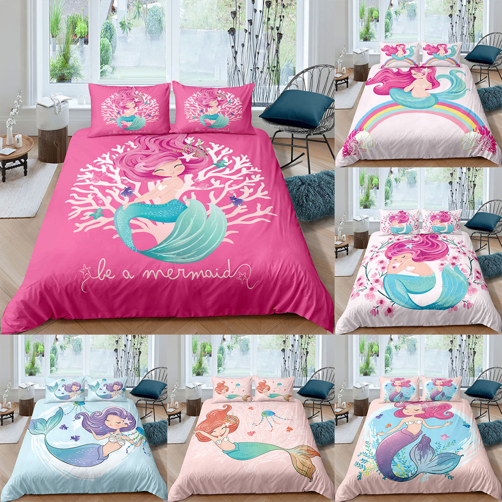 Mermaid Print Duvet Cover