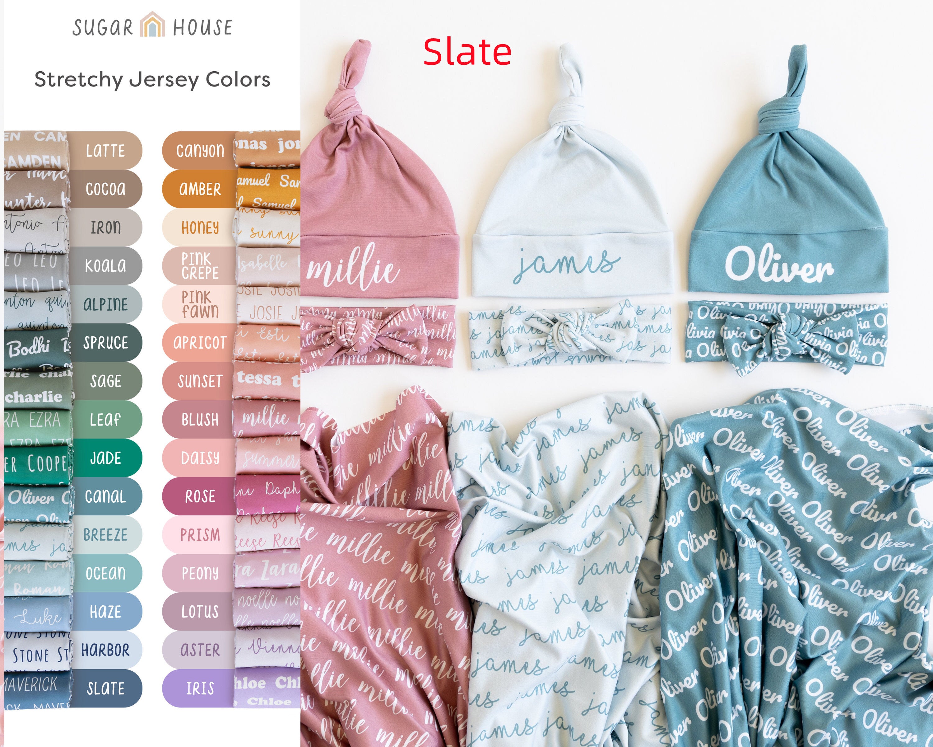 Personalized Jersey Swaddle Blanket