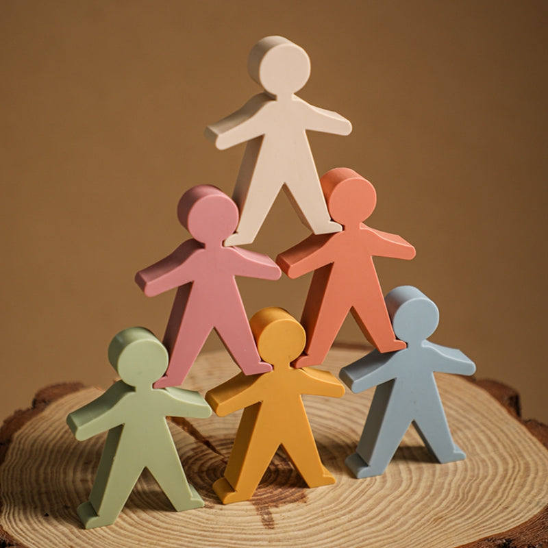 Silicone Stacking People Toy