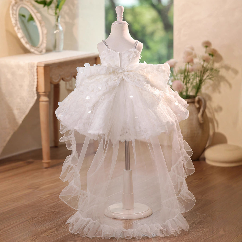 Girls' White Performance Princess Dress