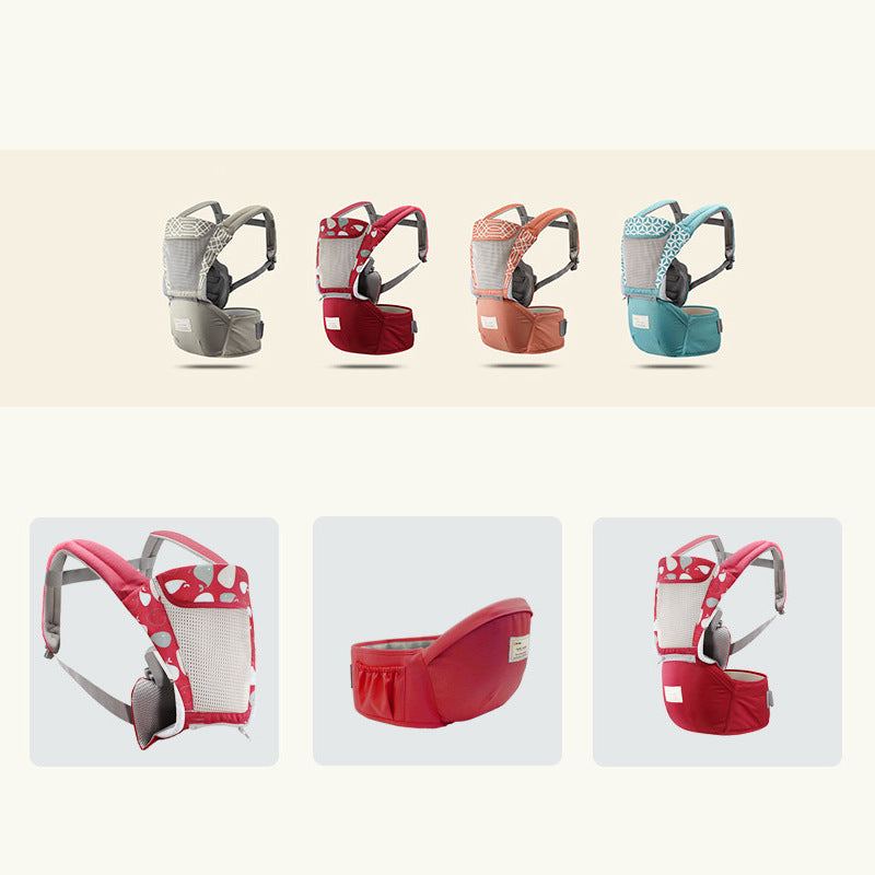 Cotton Baby Waist-Stool with Shoulder Strap