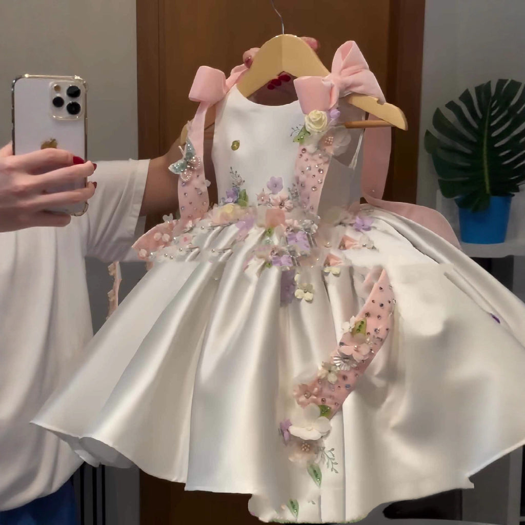 Girls' Puffy Princess Flower Girl Dress