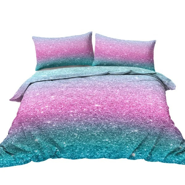 Pastel Glitter Duvet Set (3-Piece)