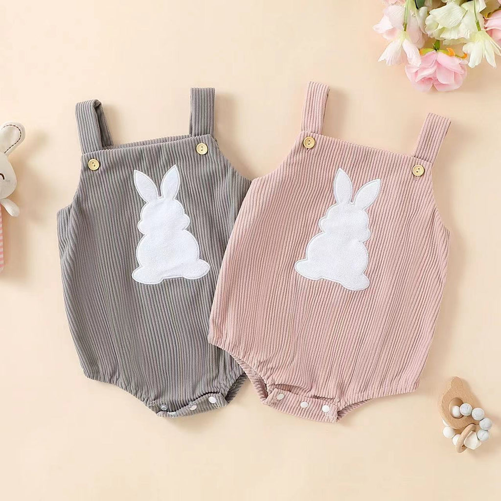 Baby Rabbit Embroidered Romper