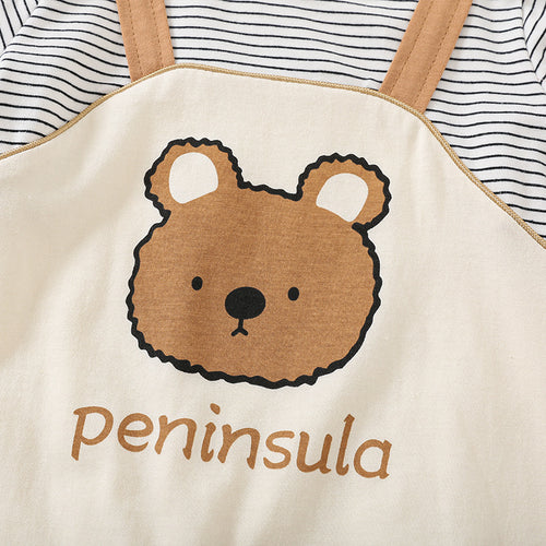 Baby Bear-Print Short-Sleeve Romper
