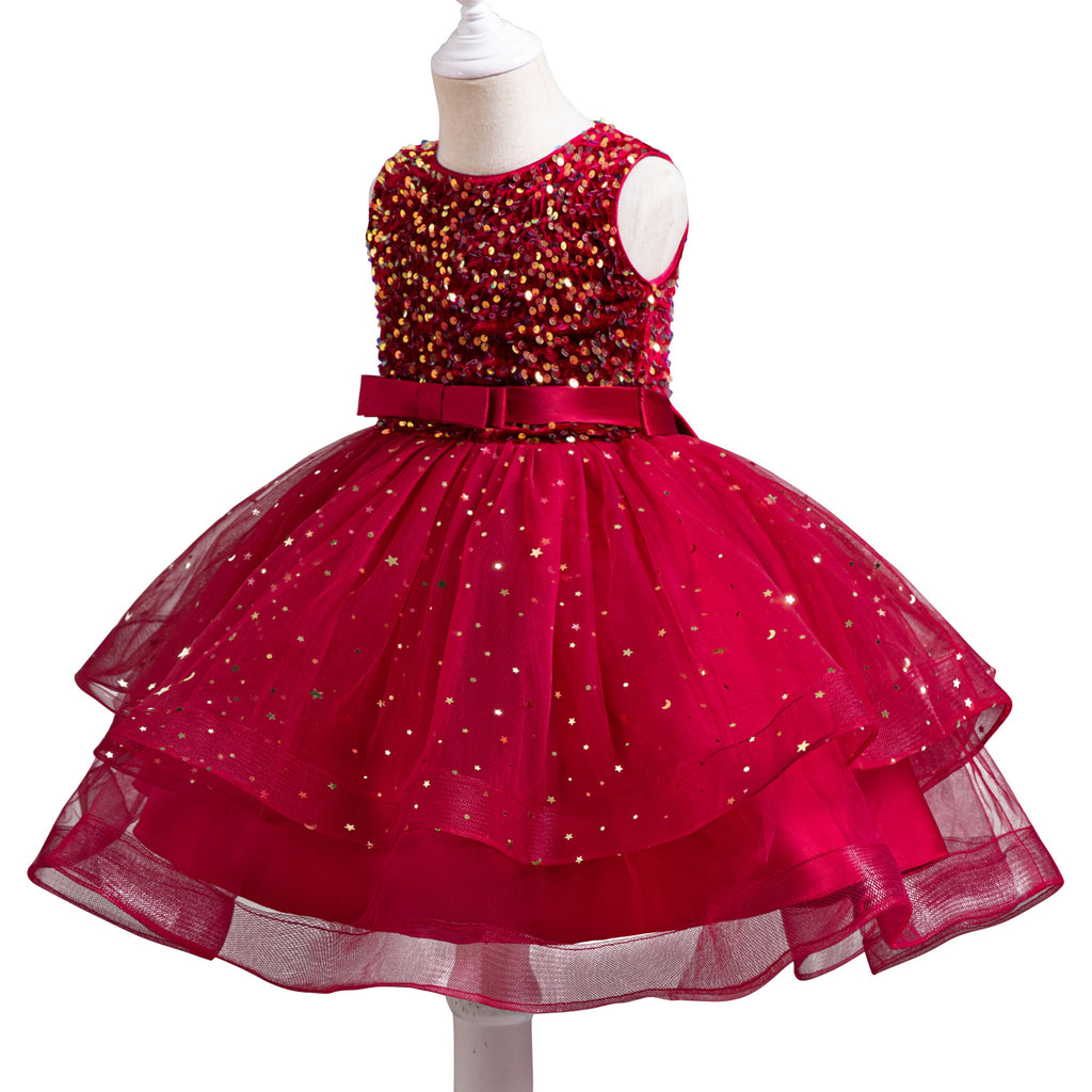 Girls' Sequined Princess Dress