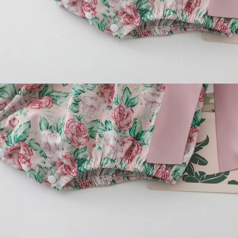 Baby Rose Short-Sleeve Romper