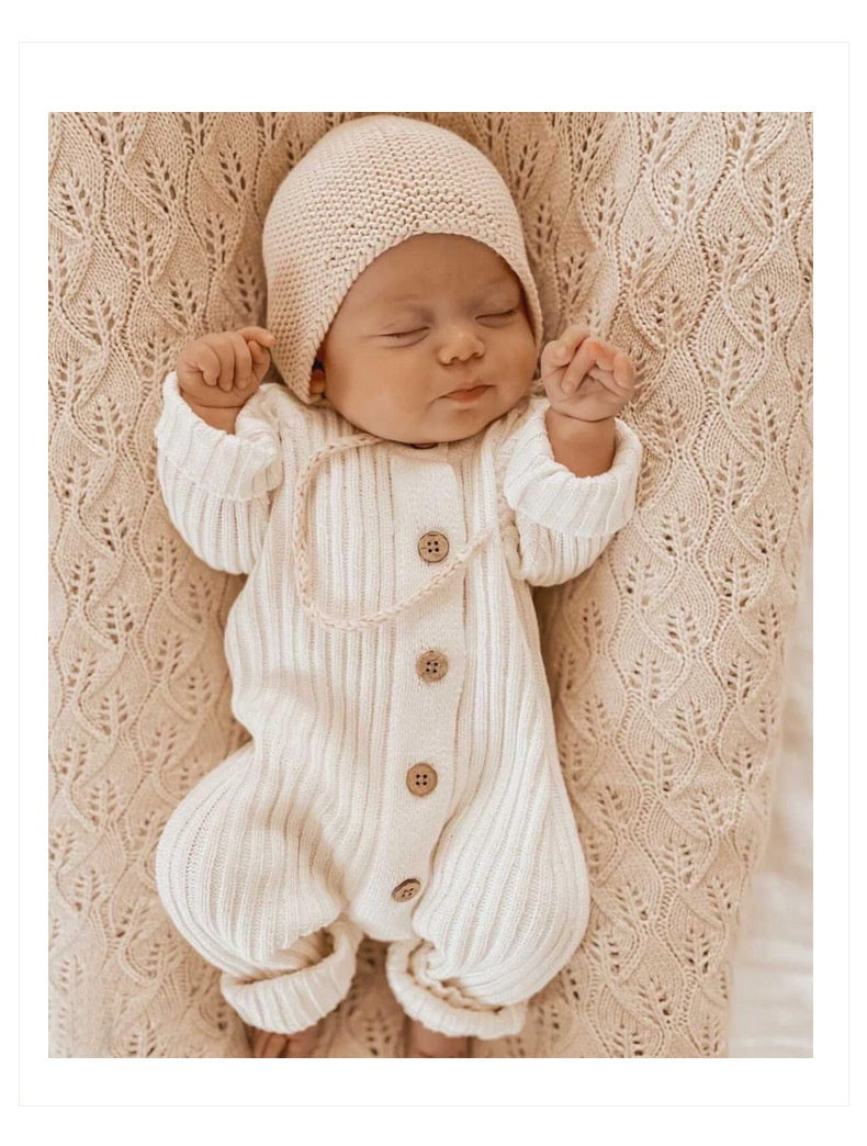 Baby Knitted Long-Sleeve Romper