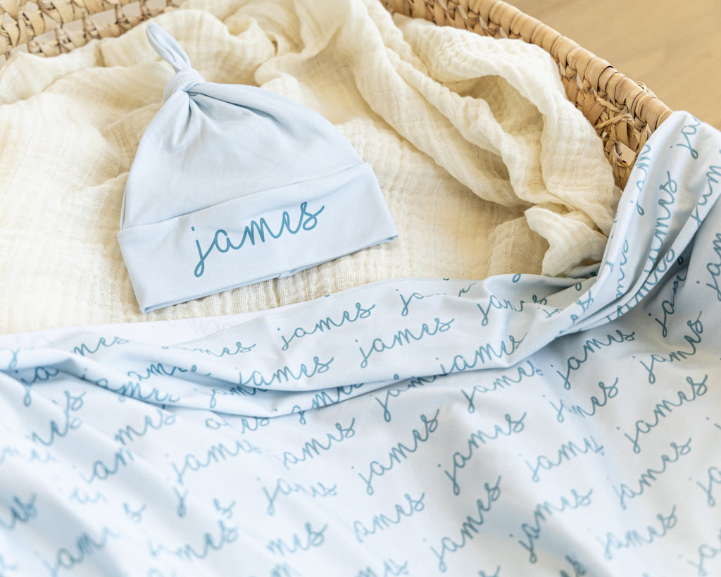 Personalized Jersey Swaddle Blanket
