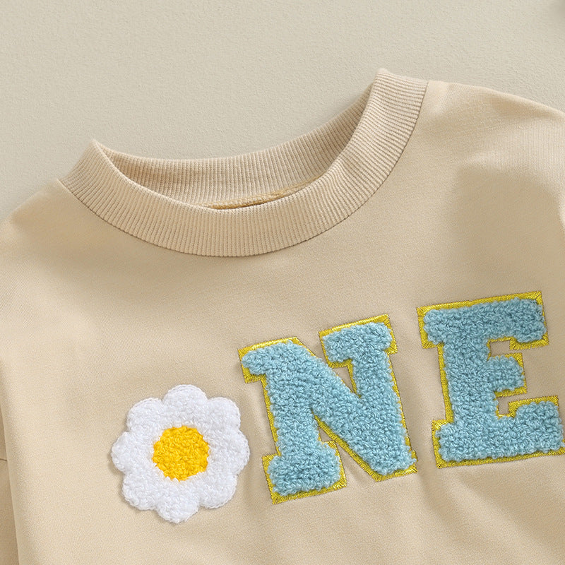 Baby Embroidered Long-Sleeve Romper