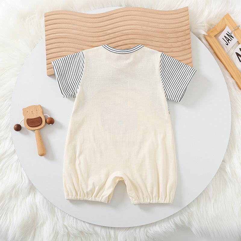 Baby Bear-Print Short-Sleeve Romper