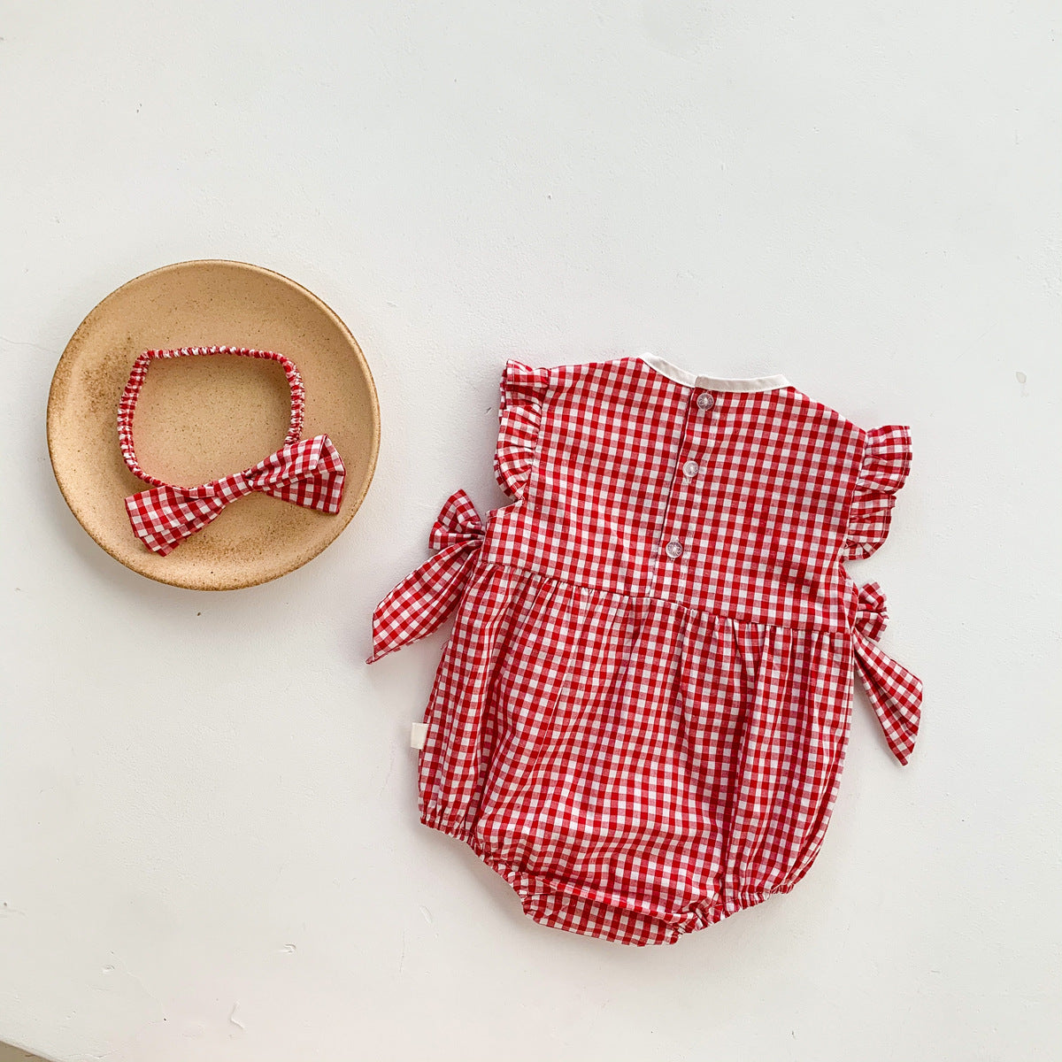Baby Girl Lace Romper with Headband