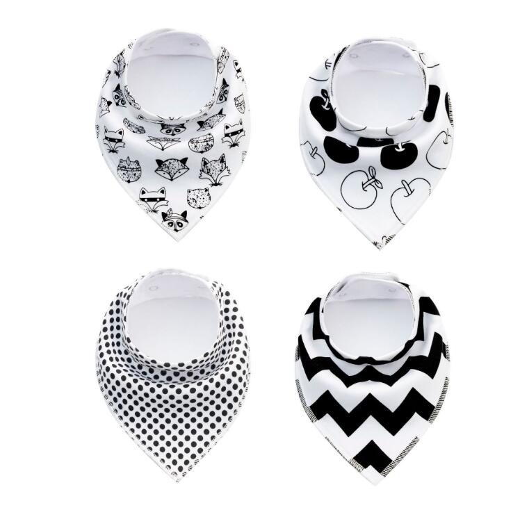 Cotton Bandana Bib Set (4-Pack)