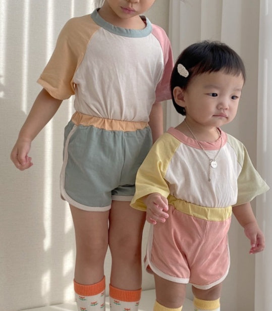 Kids' Round-Neck Short-Sleeve Sport Set