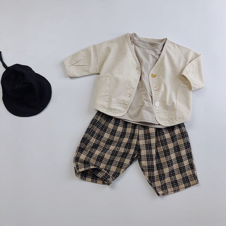 Kids' Plaid Carrot Pants