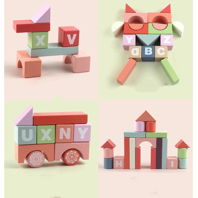 Wooden Building Blocks Set