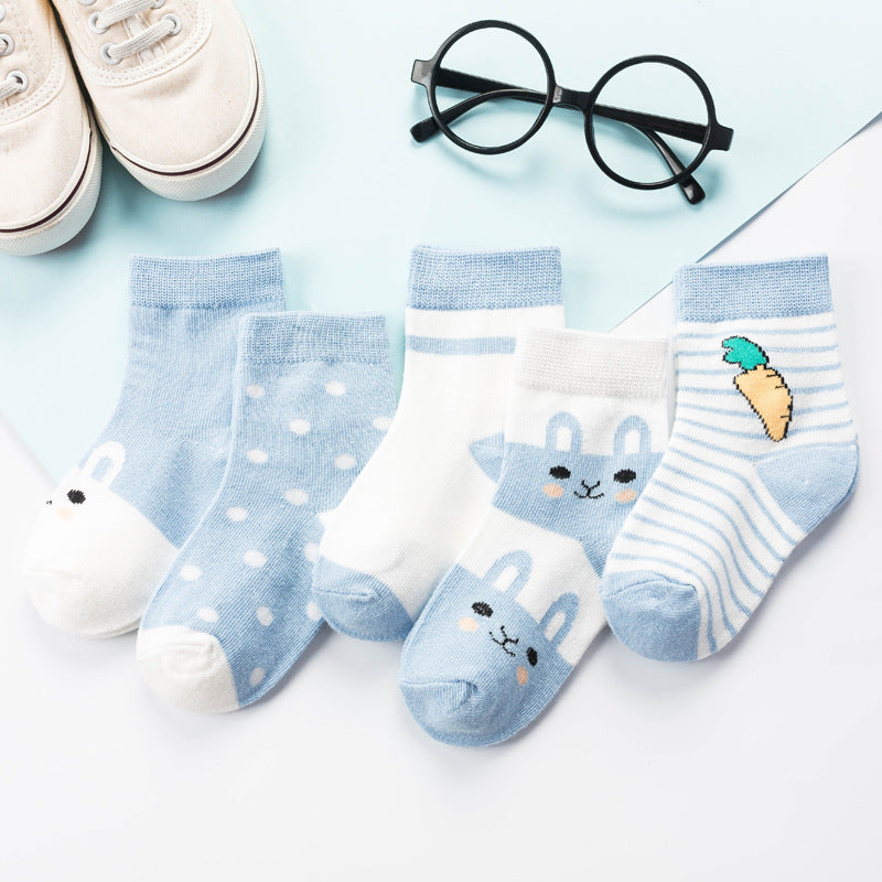 Baby Cartoon Combed-Cotton Socks