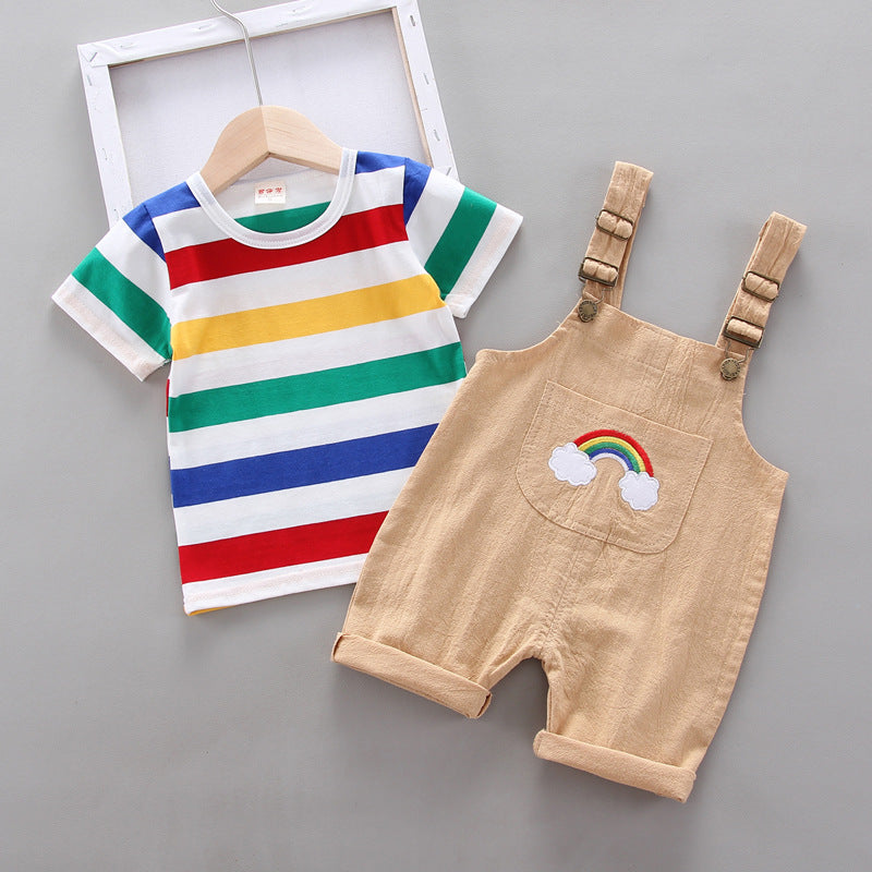 Baby Girls' Rainbow Bib Pants