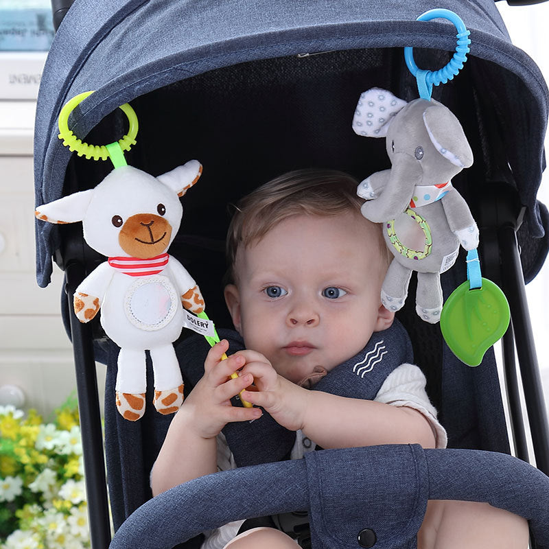 Plush Crib Rattle with Mirror