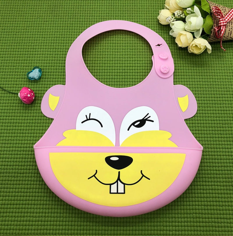 Food-Grade Silicone Cartoon Bib