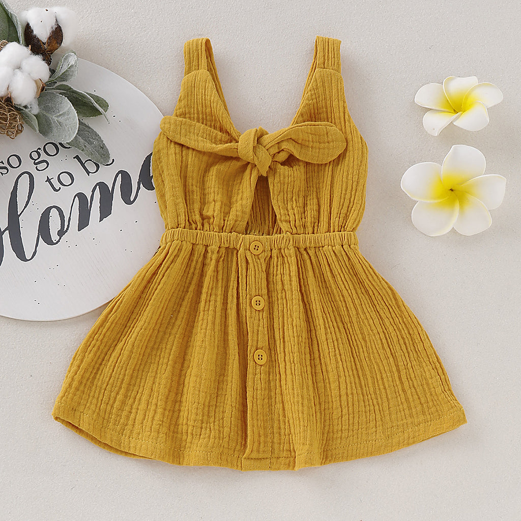 Girls' Cotton Strap Dress