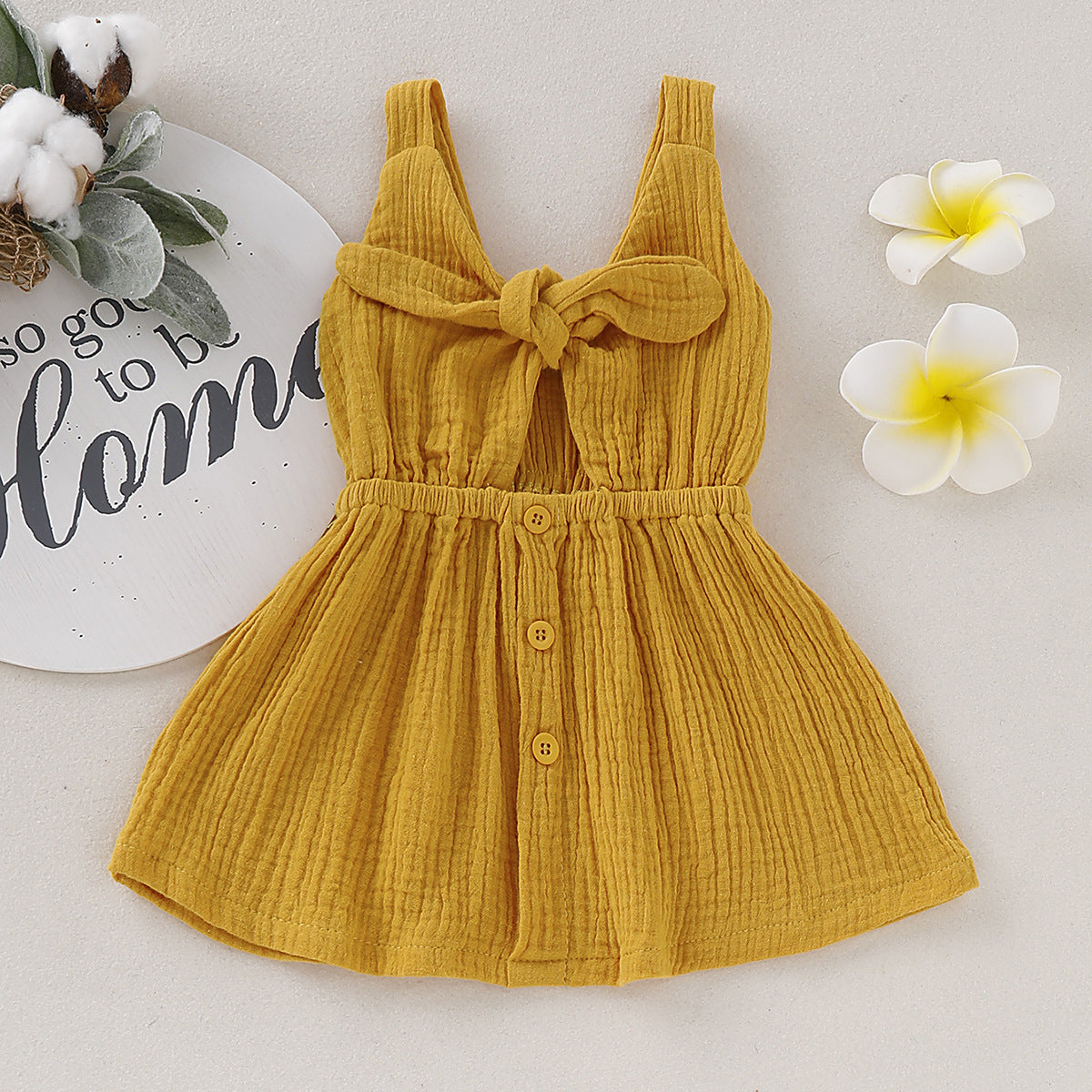 Girls' Cotton Strap Dress