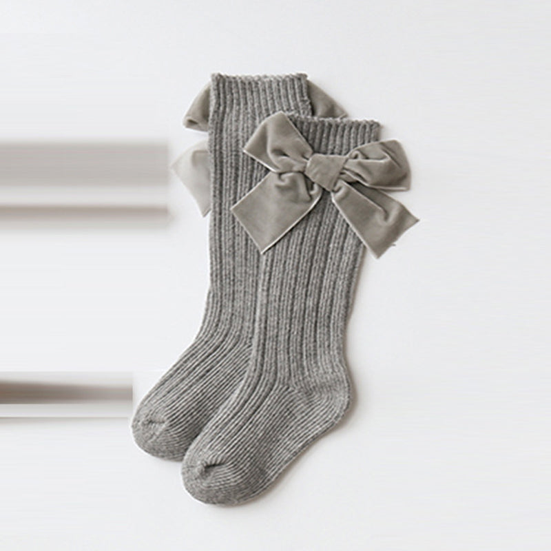 Baby Bow Knit Socks