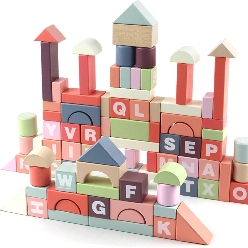 Wooden Building Blocks Set