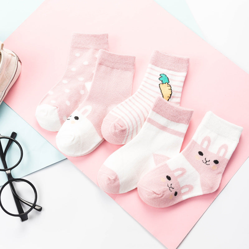 Baby Cartoon Combed-Cotton Socks