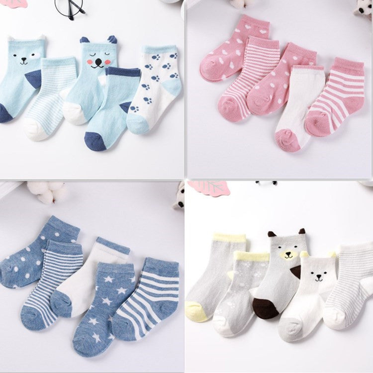 Kids' Cotton Jacquard Socks
