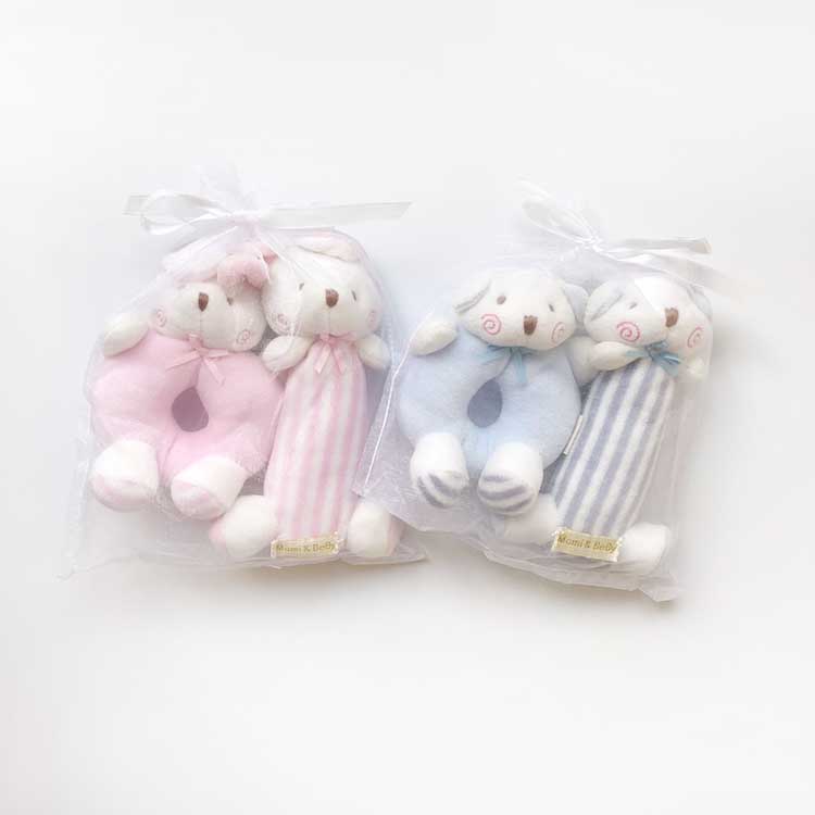 Soft Cotton Animal Rattle (2-Pack)