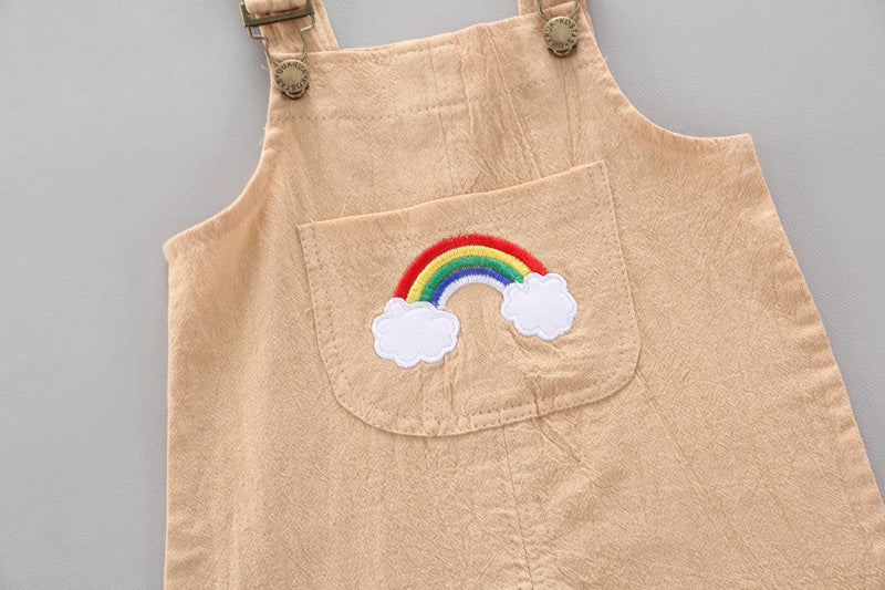 Baby Girls' Rainbow Bib Pants