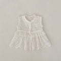 Baby Girl Embroidered Sleeveless Cardigan
