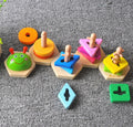 Beech Wood Shape-Sorting Stacking Puzzle