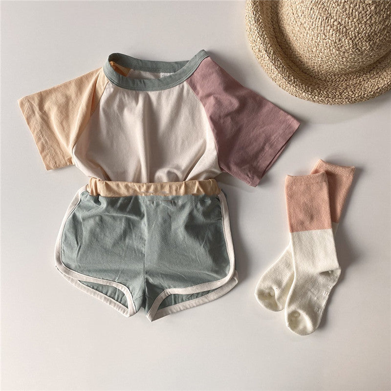 Kids' Round-Neck Short-Sleeve Sport Set