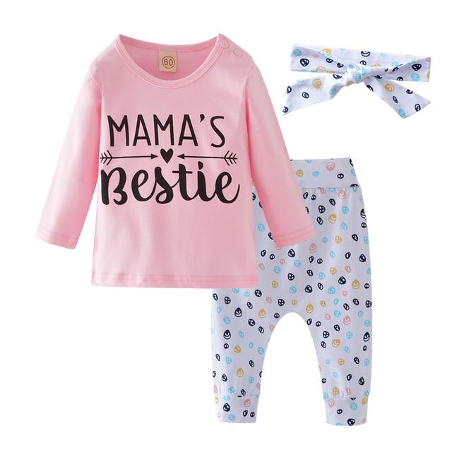 Baby Girl Long-Sleeve Three-Piece Set