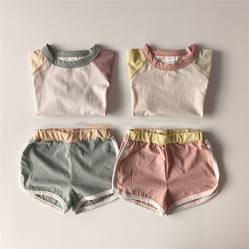 Kids' Round-Neck Short-Sleeve Sport Set