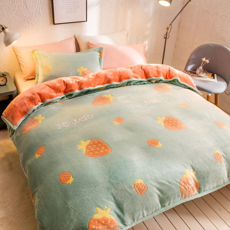 Coral Soft Duvet Cover