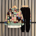 Boys' Korean-Style Cartoon Two-Piece Set