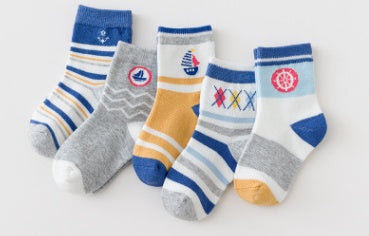 Kids' Combed-Cotton Tube Socks