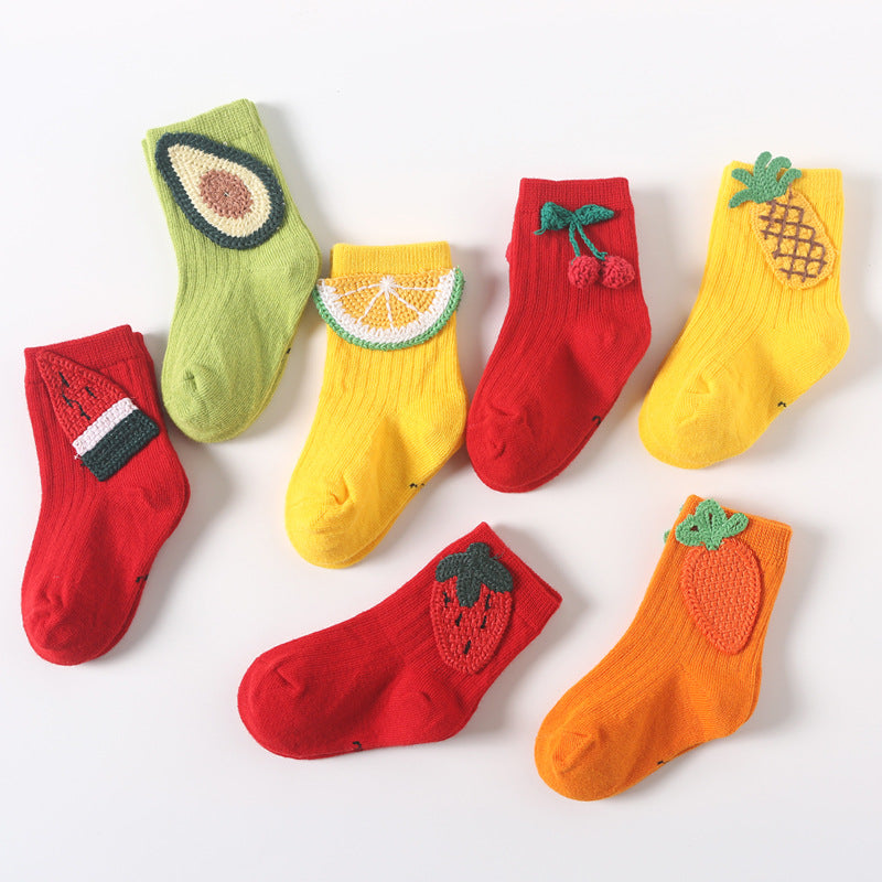 Kids' Cotton Mid-Tube Socks