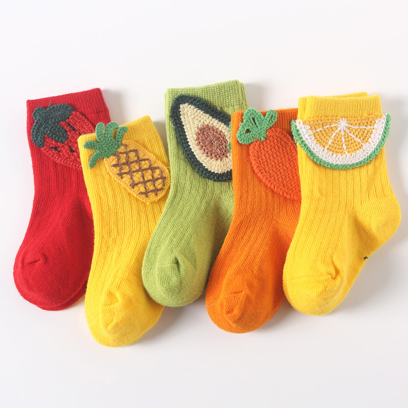 Kids' Cotton Mid-Tube Socks