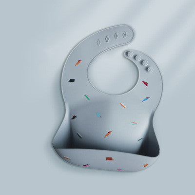 Waterproof Silicone Feeding Bib with Pocket