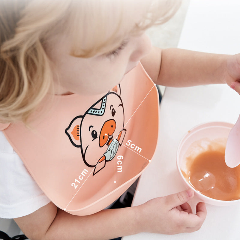 Food-Grade Silicone Bib with Pocket