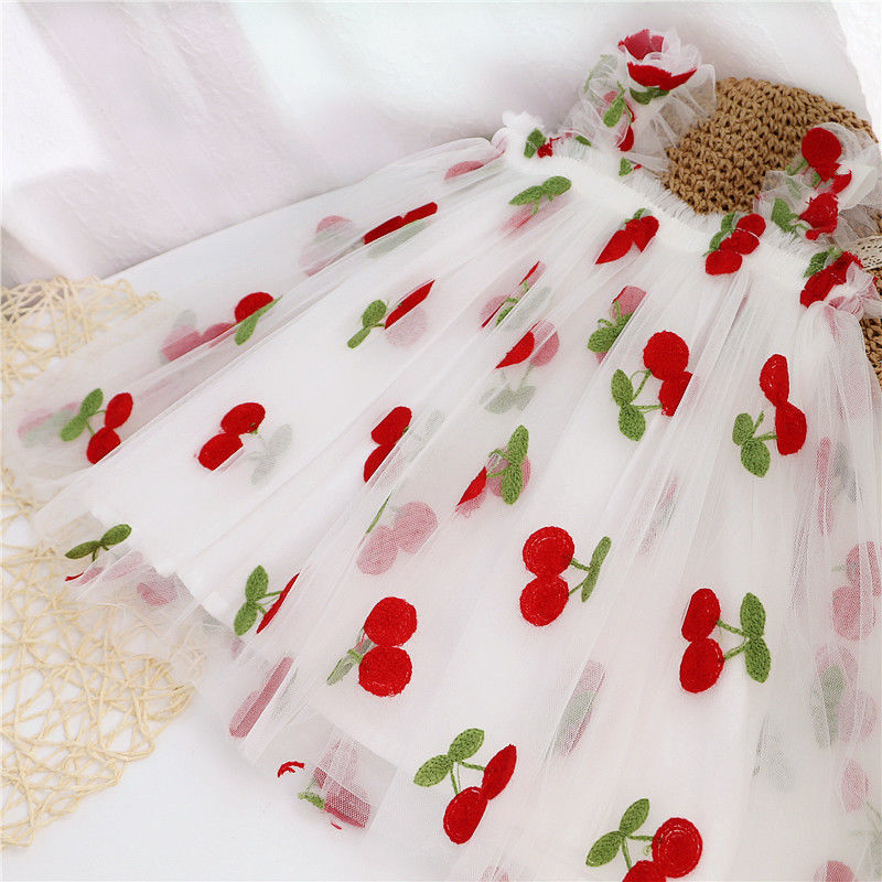 Girls' White Gauze Tutu Dress