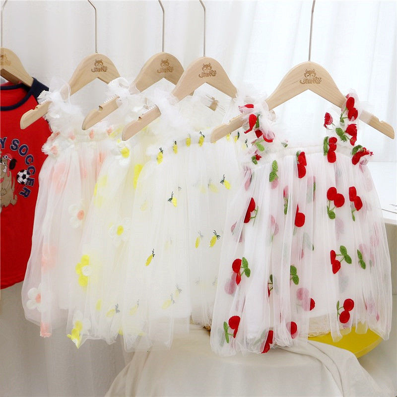 Girls' White Gauze Tutu Dress