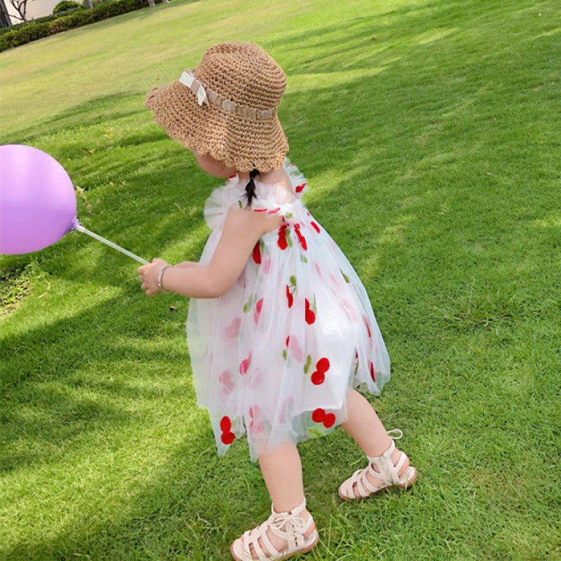 Girls' White Gauze Tutu Dress