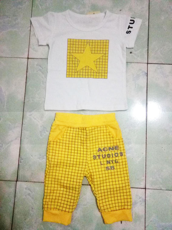 Kids' Star-Print Short-Sleeve T-Shirt & Trouser Set