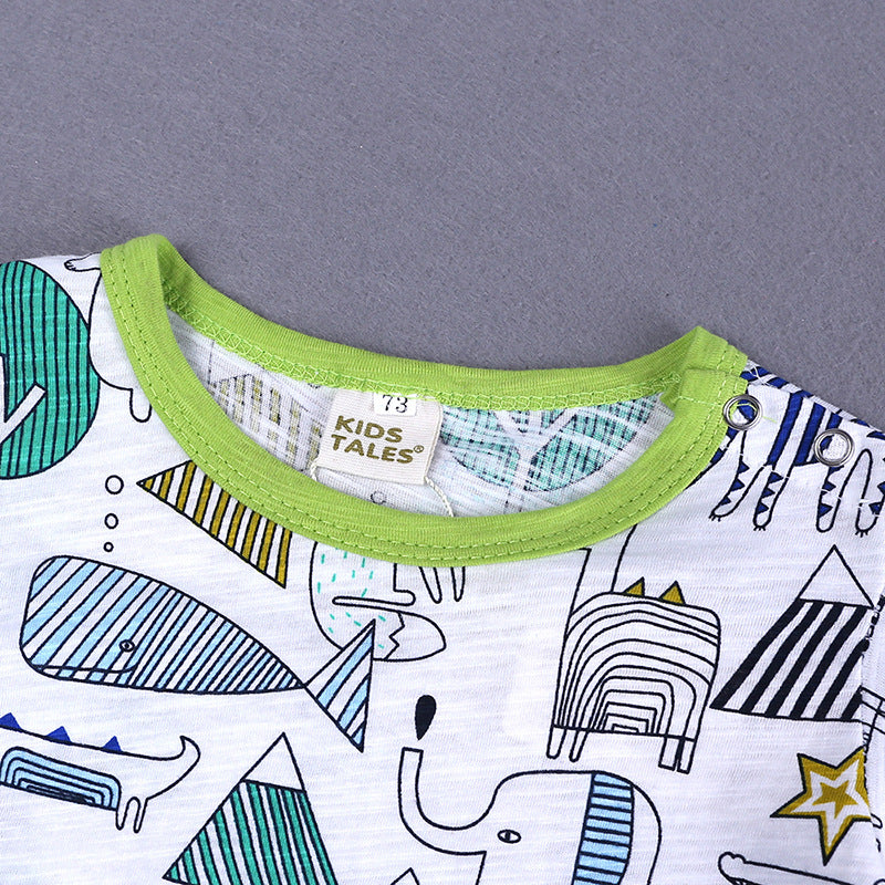 Baby Slub Cotton Short-Sleeve Onesie